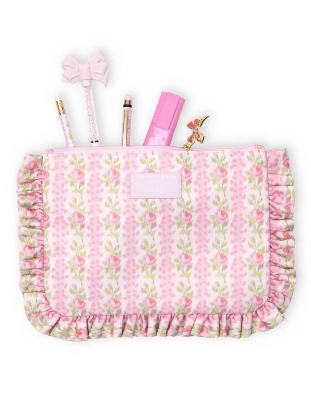 LoveShackFancy Blooming Heirloom Ruffle Accessory Pouch